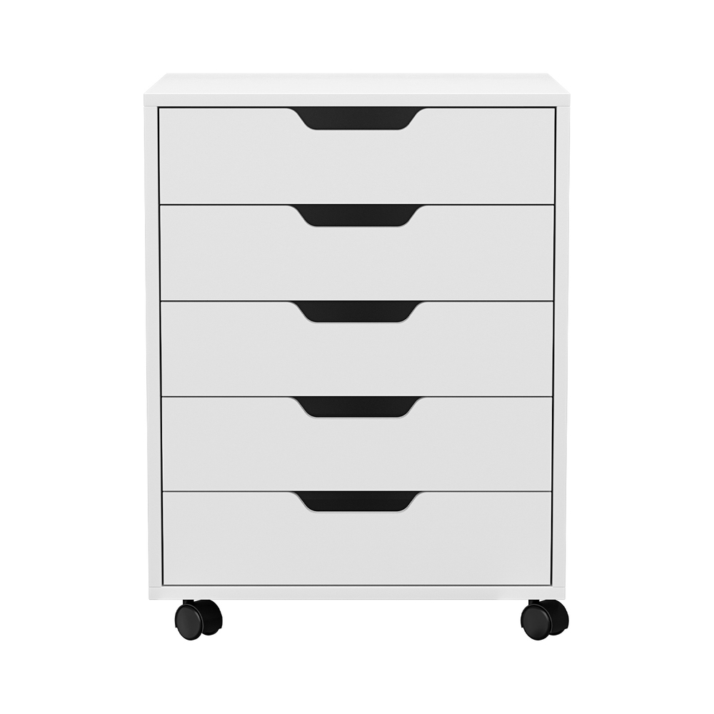 Artiss 5-Drawer Mobile Filing Cabinet White view 4