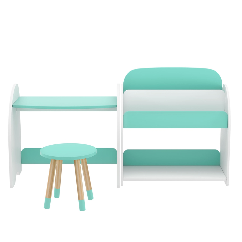 Keezi Kids Bookshelf Desk and Chair Set view 3