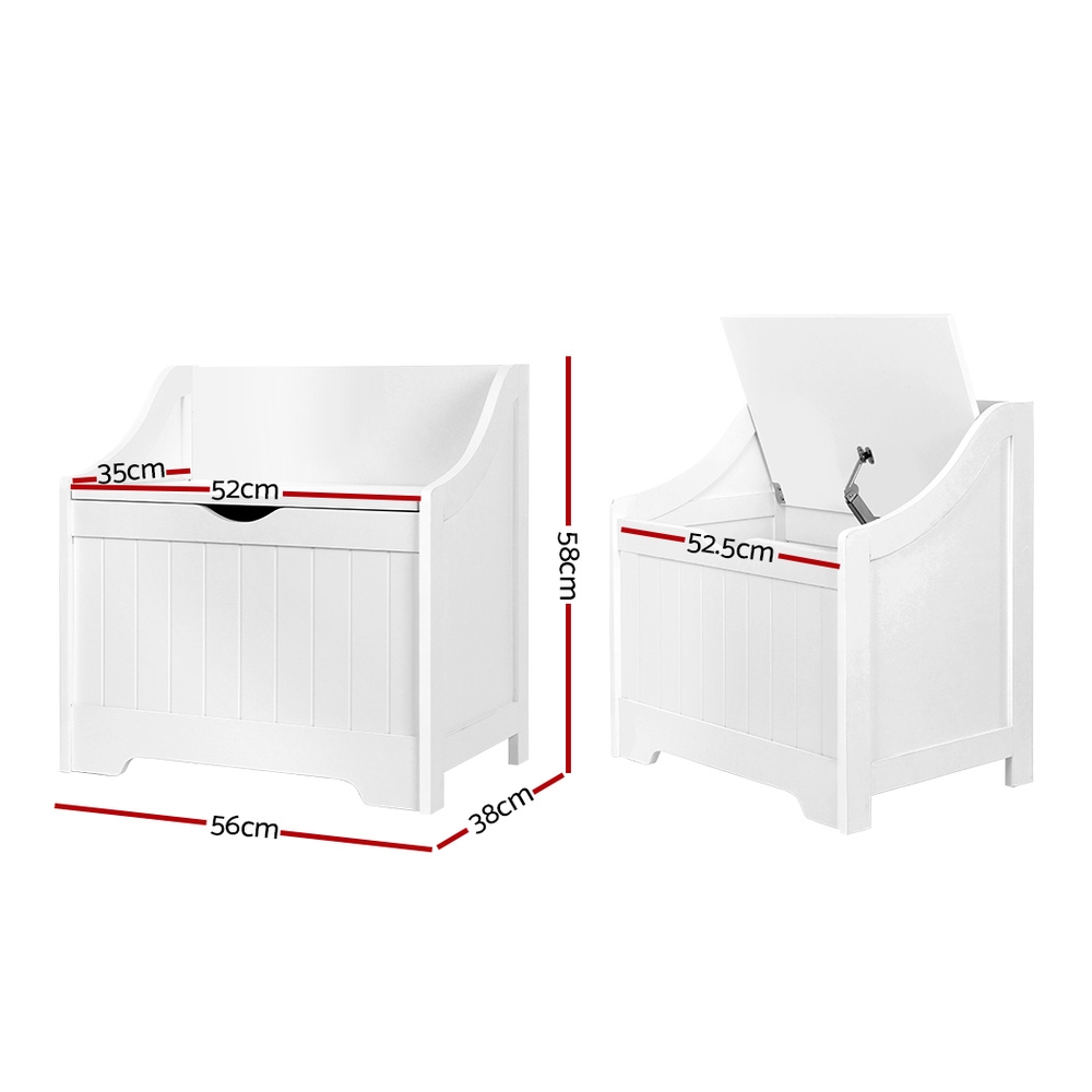 Keezi 2-in-1 Square Toy Box Chest Bench Seat view 2
