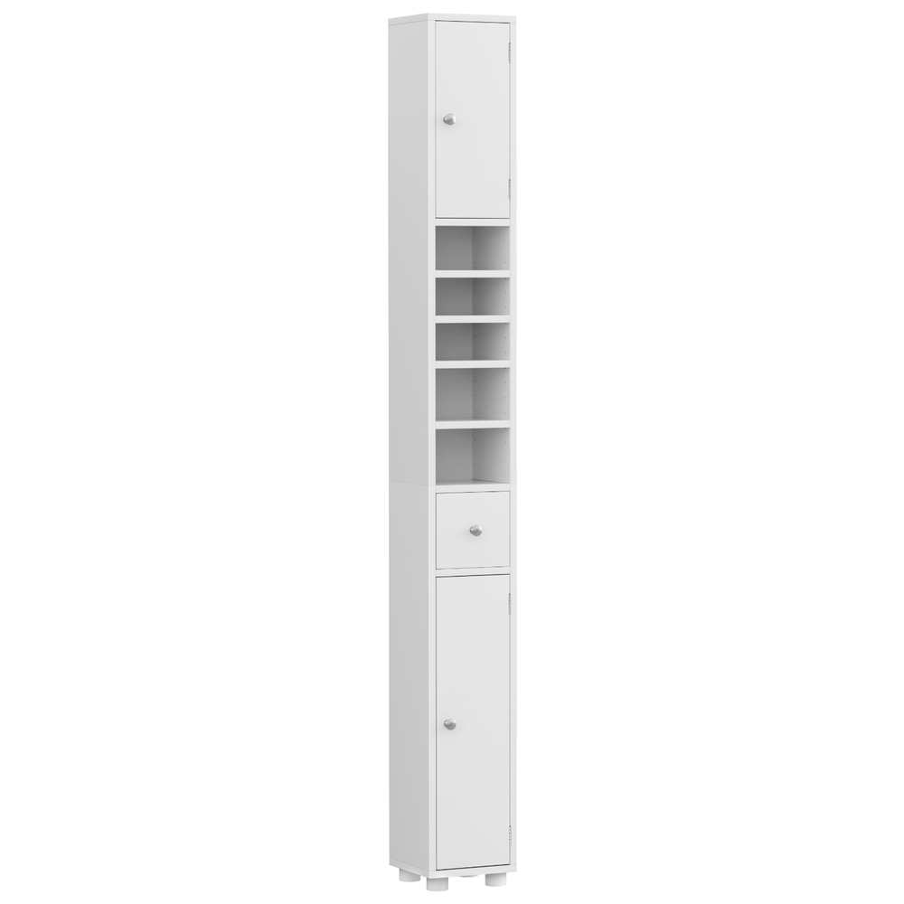 Artiss Bathroom Storage Cabinet 180cm Linen Tower White view 3