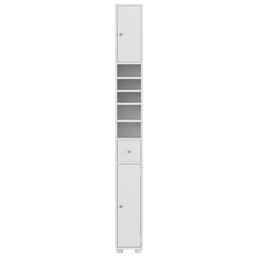 Artiss Bathroom Storage Cabinet 180cm Linen Tower White view 5