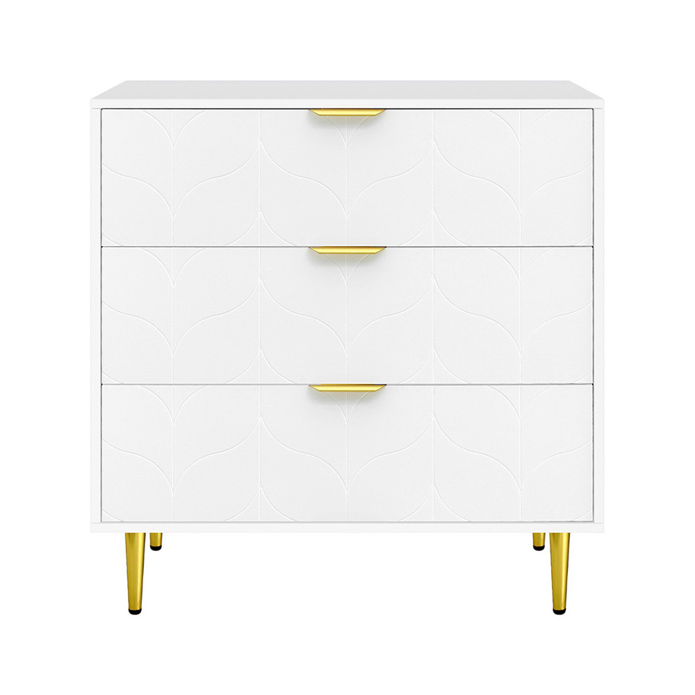Artiss 3 Chest of Drawers Lowboy Cabinet, White view 5