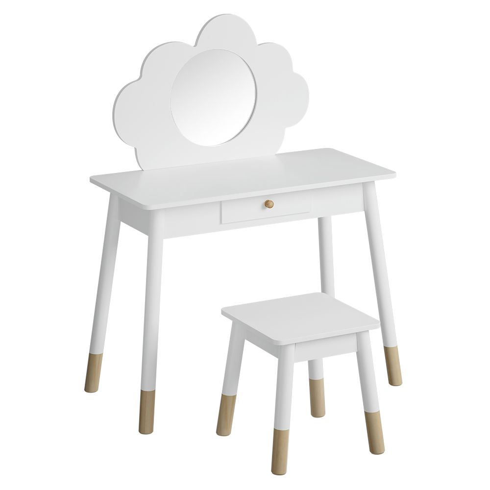 Keezi Kids Dressing Table and Chair Set with Cloud Mirror