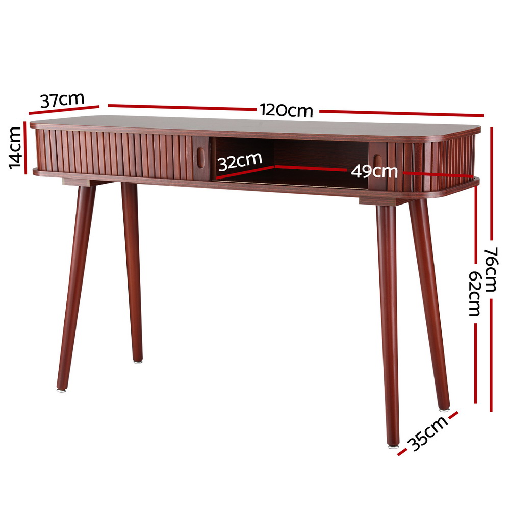 Artiss Arno Console Table with Sliding Doors 120cm view 4