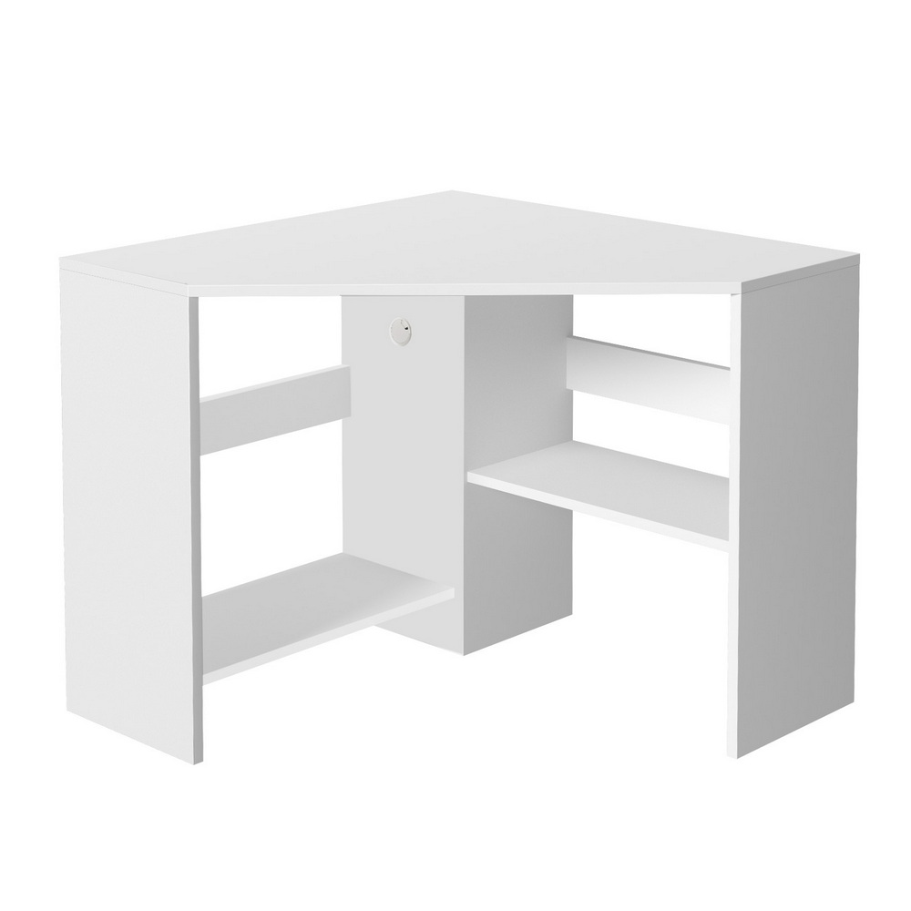 Artiss Wall Corner Computer Desk with CPU Stand White