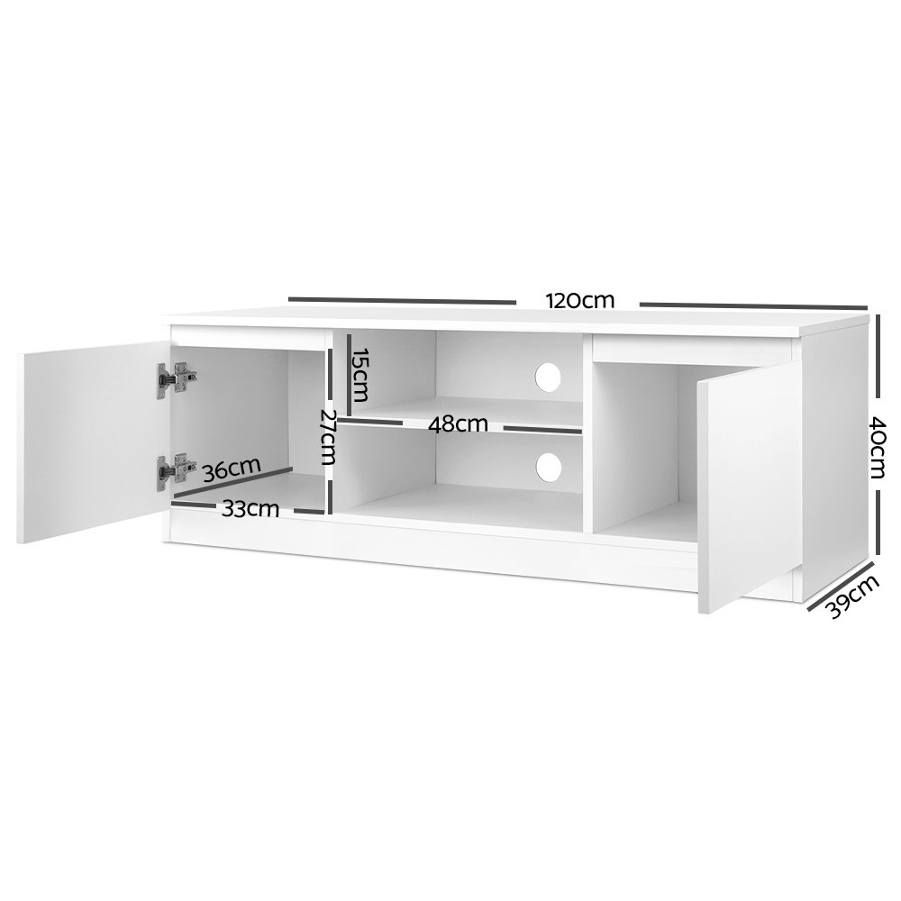 Artiss Anita TV Cabinet Entertainment Unit 120cm White view 4