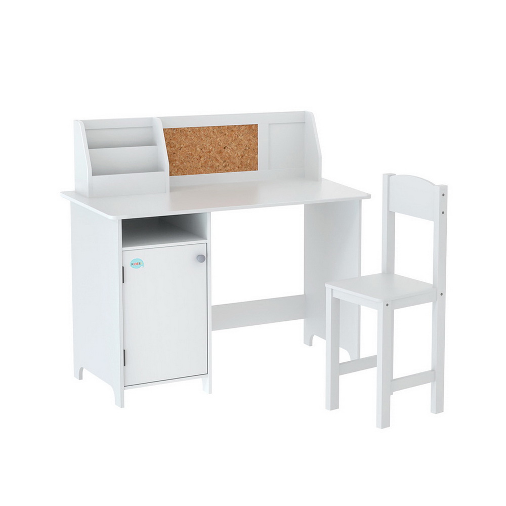 Keezi Table and Chair Set with Cabinet Storage view 3