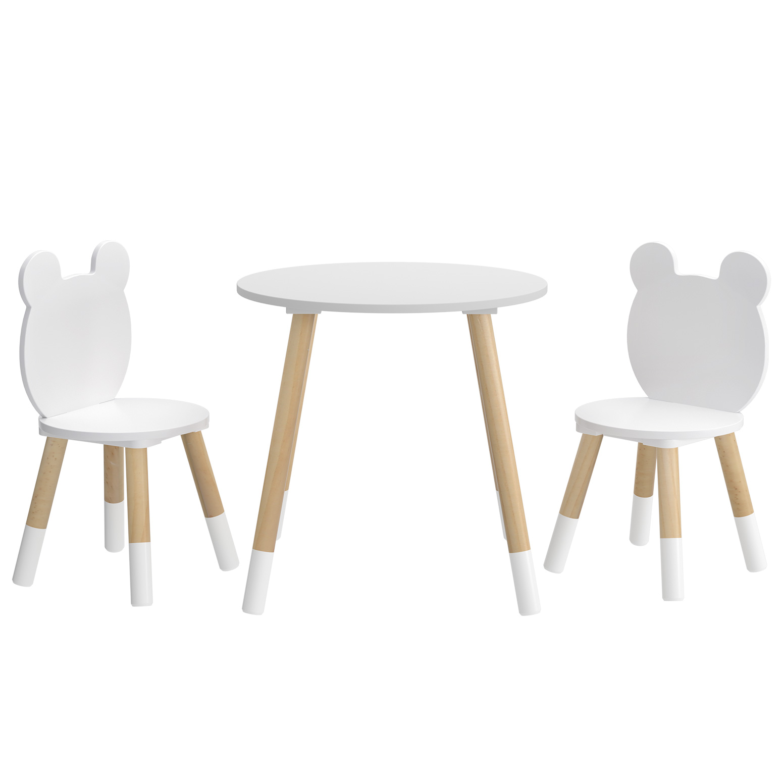 Keezi 3-Piece Kids Table and Chairs Set with Animal Design view 3