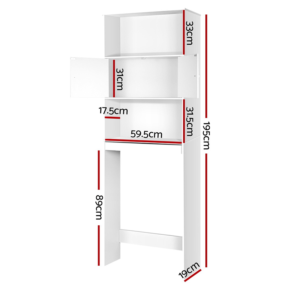 Artiss Over Toilet Bathroom Cabinet Storage Shelf view 2