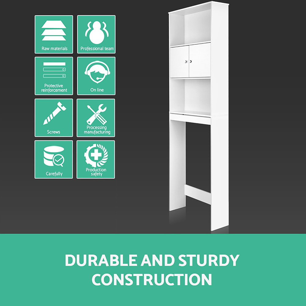 Artiss Over Toilet Bathroom Cabinet Storage Shelf view 4