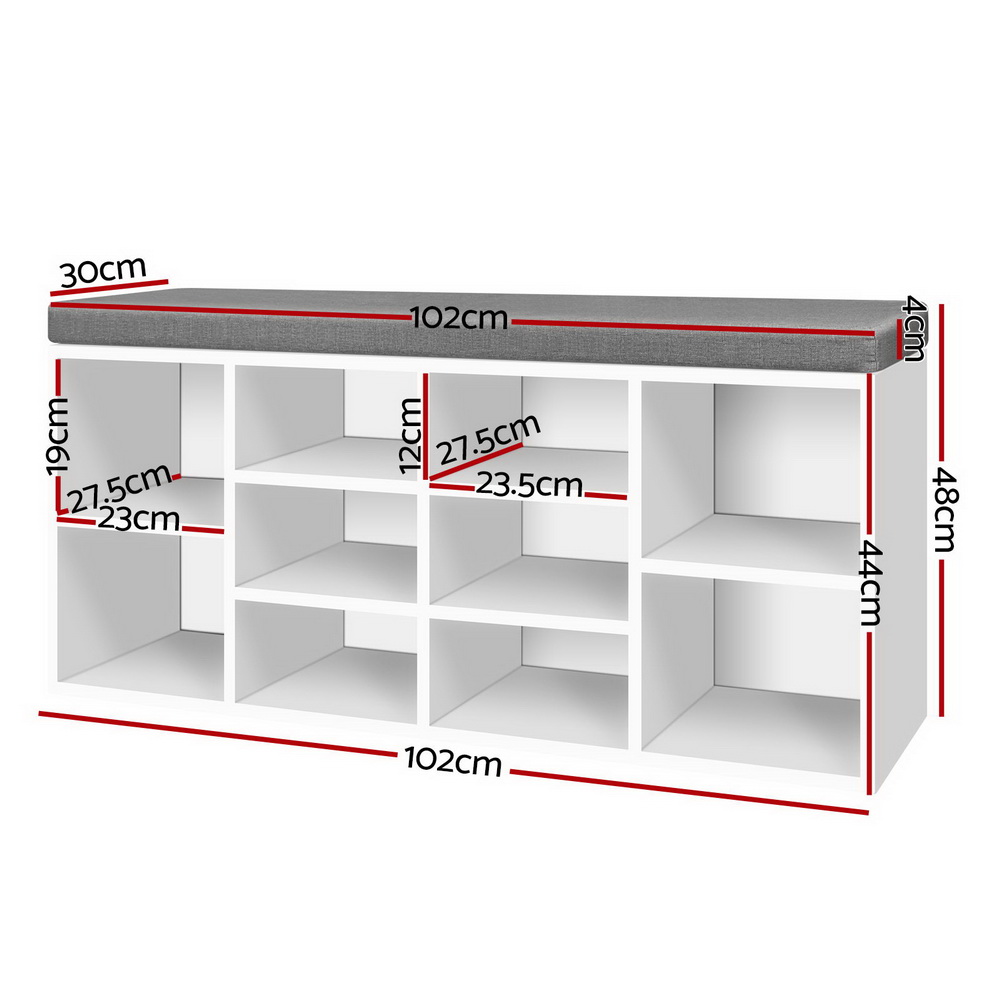 Artiss BOA Storage Cabinet Bench view 2