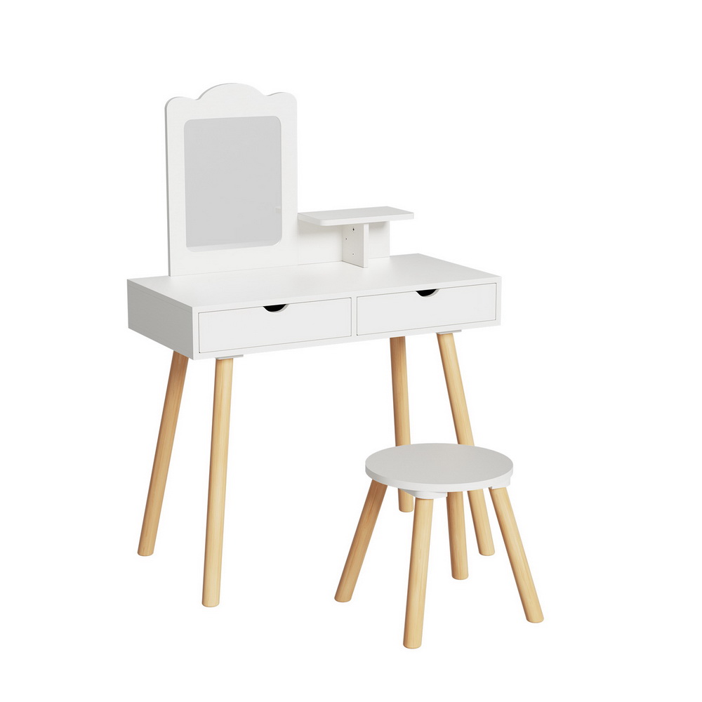 Keezi Kids Dressing Table Vanity Chair Set with Drawers view 3