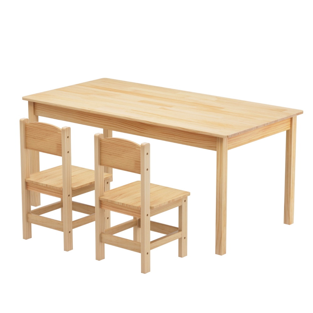 Keezi Pinewood Kids Table and Chair Set for Playtime view 3