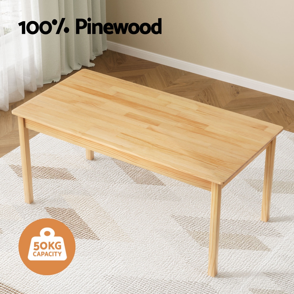 Keezi Pinewood Kids Table and Chair Set for Playtime view 5