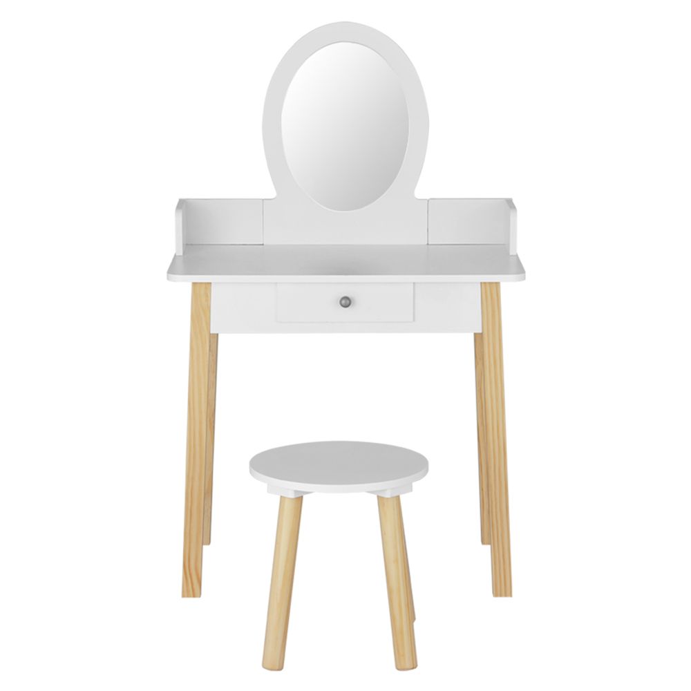 Keezi Kids Dressing Table and Chair Set with Wooden Legs view 4