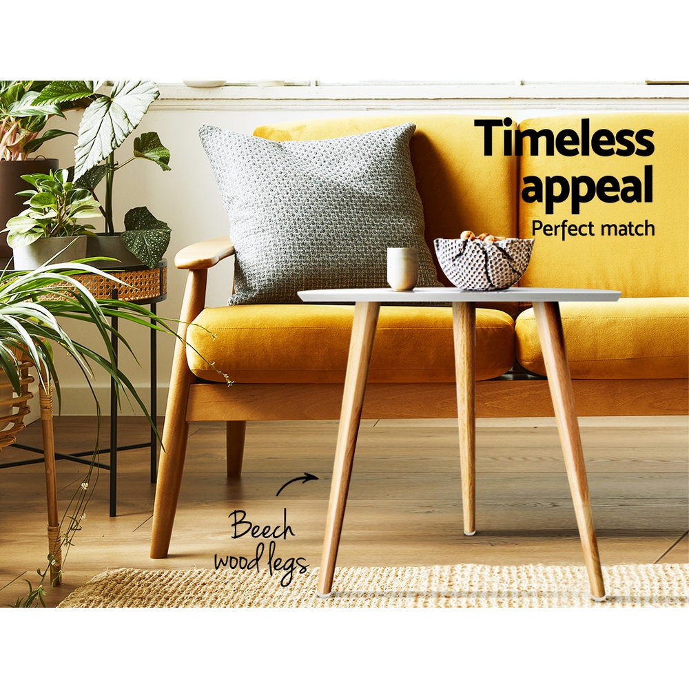 Artiss Callix Round Coffee Table 50cm view 3