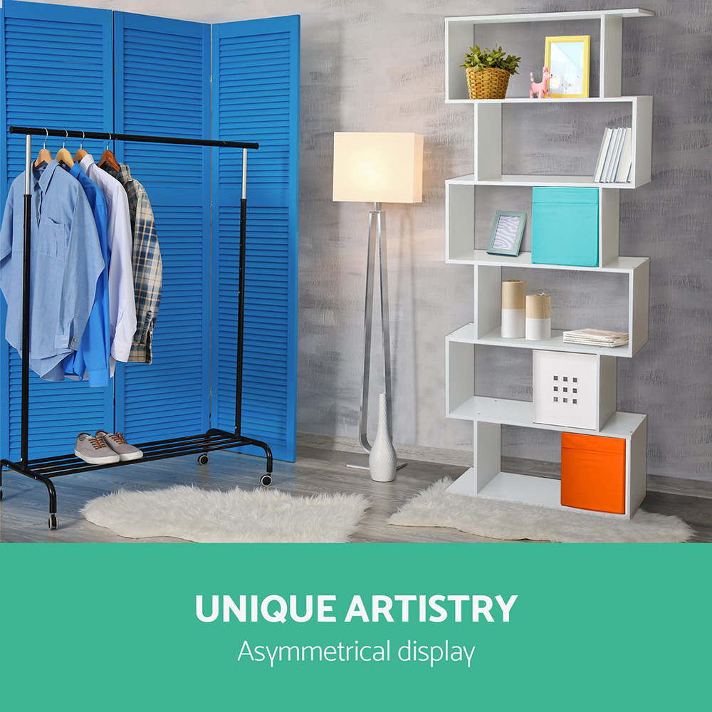 Artiss Riva 6-Tier Bookshelf in 2 Colours view 5