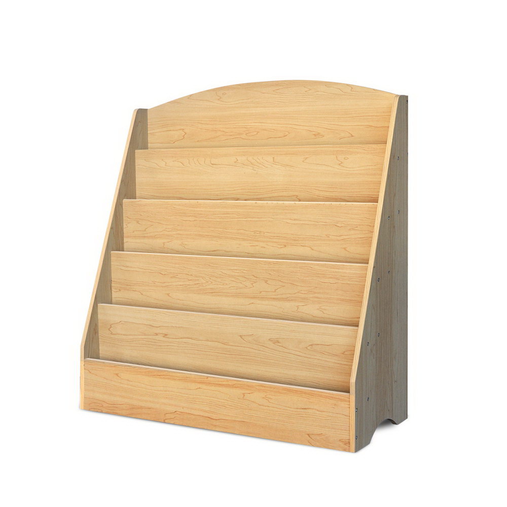 Keezi 5-Tier Kids Bookshelf with Magazine Display Rack view 3