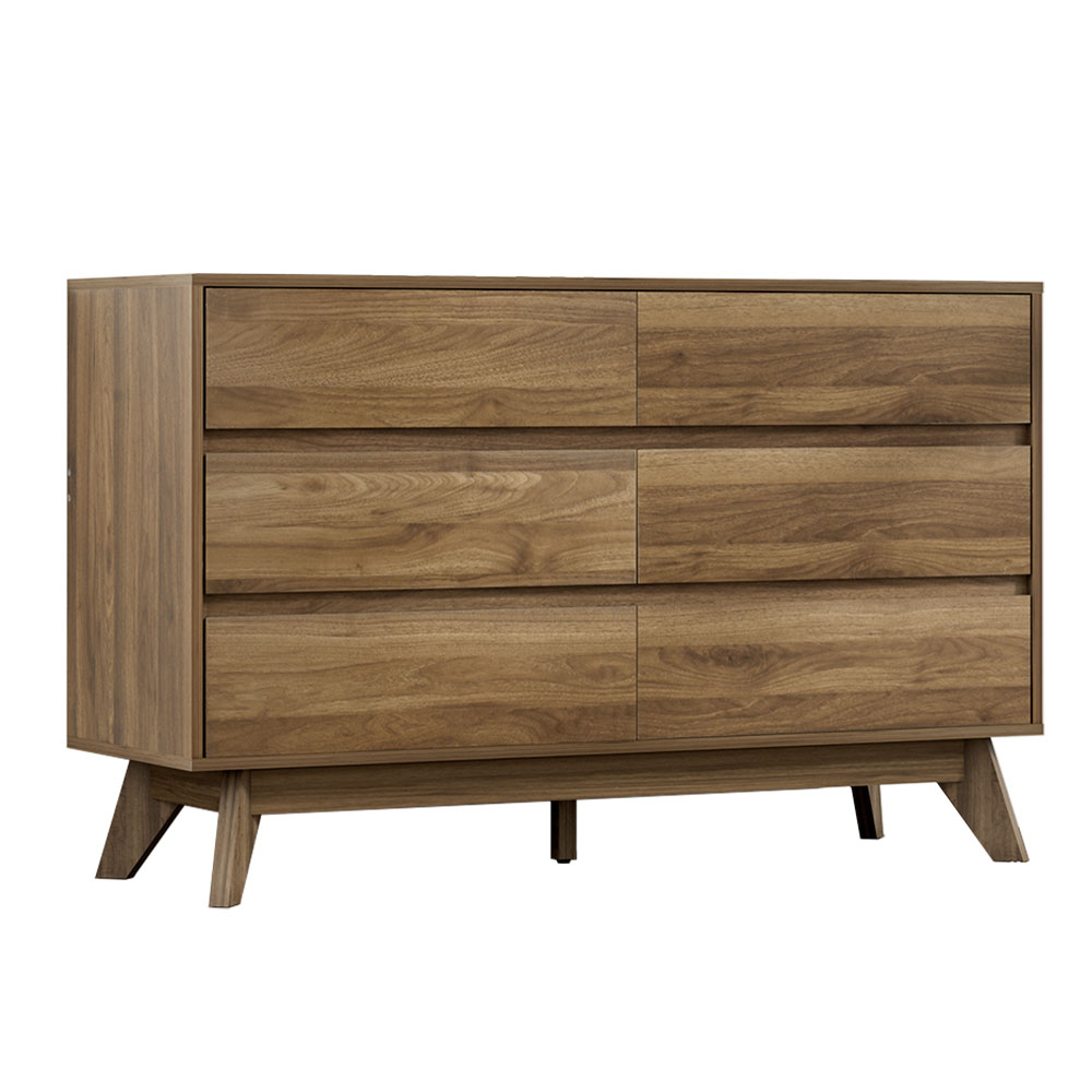 Artiss XAVI 6 Chest of Drawers, Walnut view 3