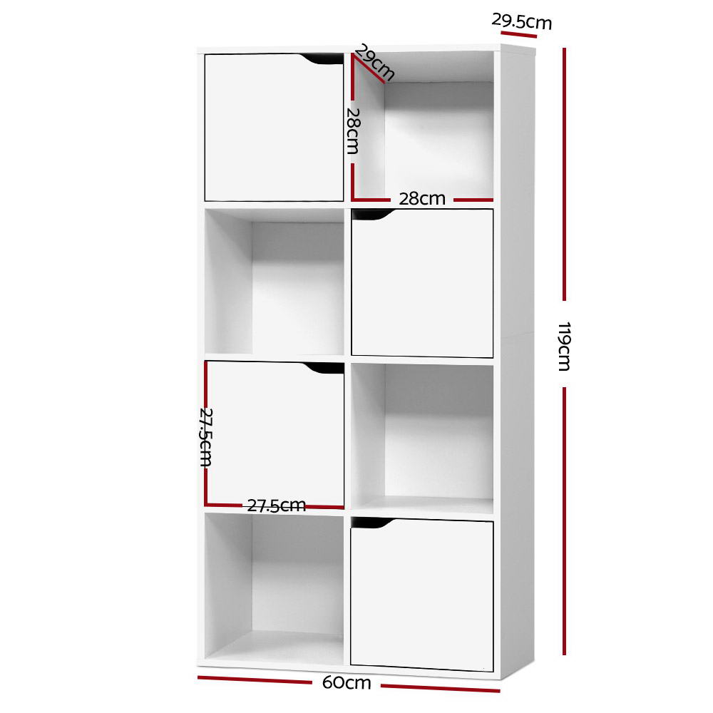 Artiss Dana 8-Cube Bookshelf White view 4