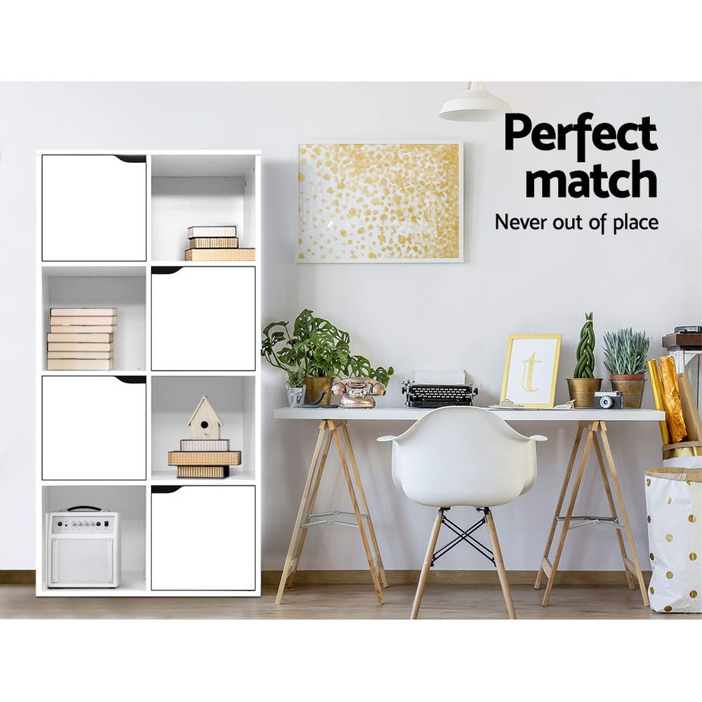Artiss Dana 8-Cube Bookshelf White view 5