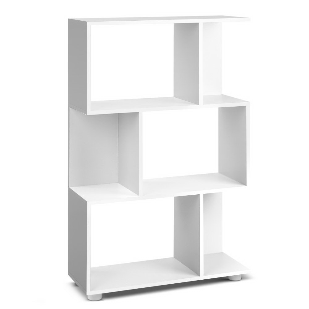 Artiss Nina 3-Tier Bookshelf White view 3