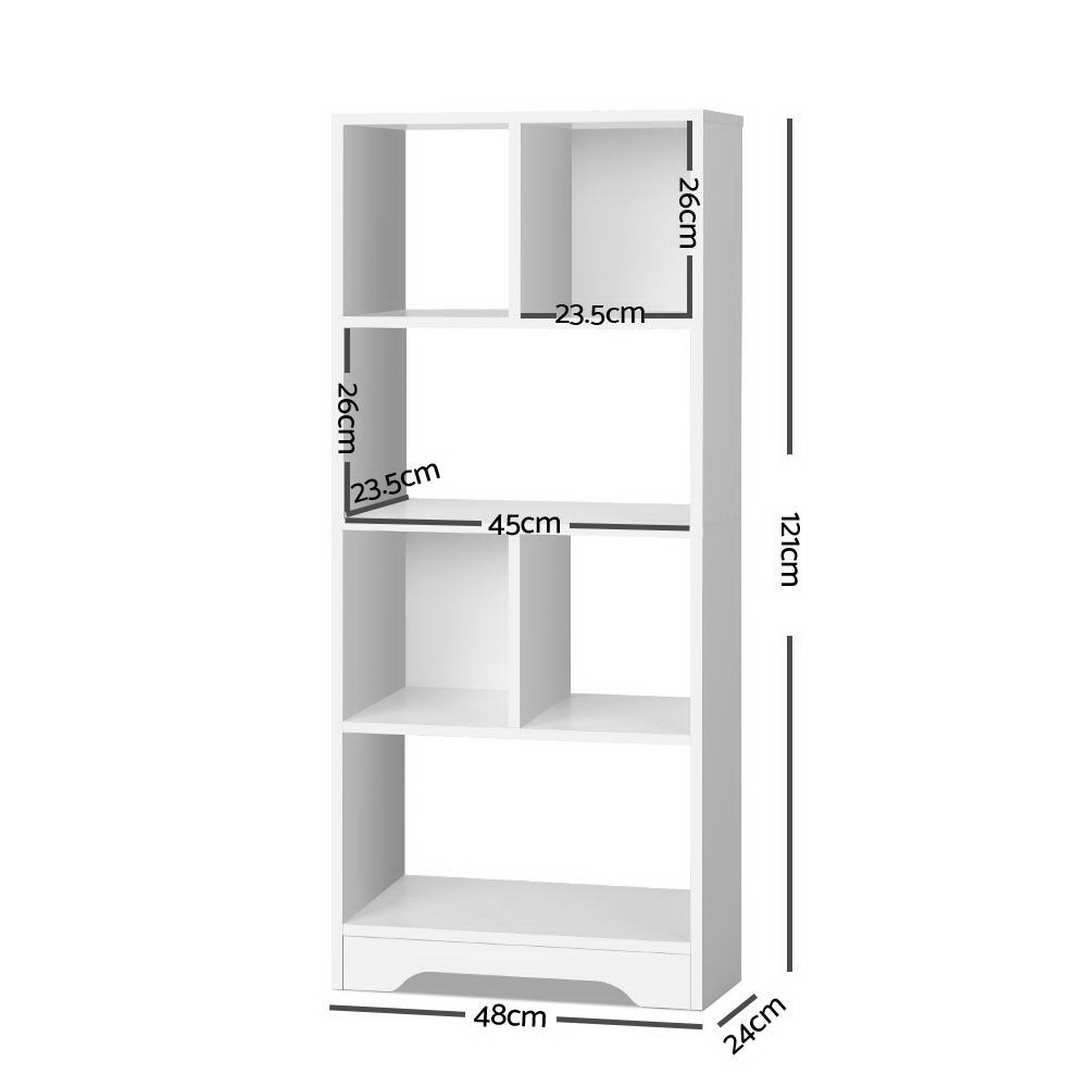 Artiss Ana 6-Tier Bookshelf White view 4