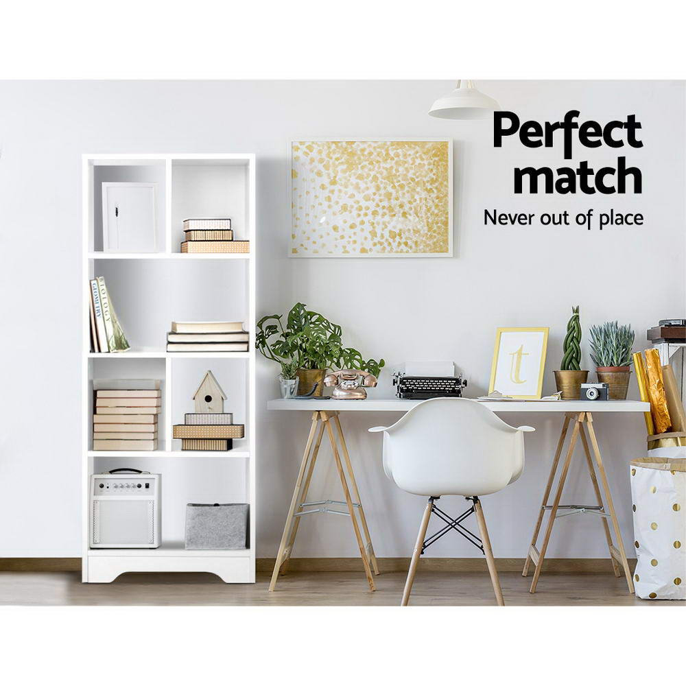 Artiss Ana 6-Tier Bookshelf White view 5