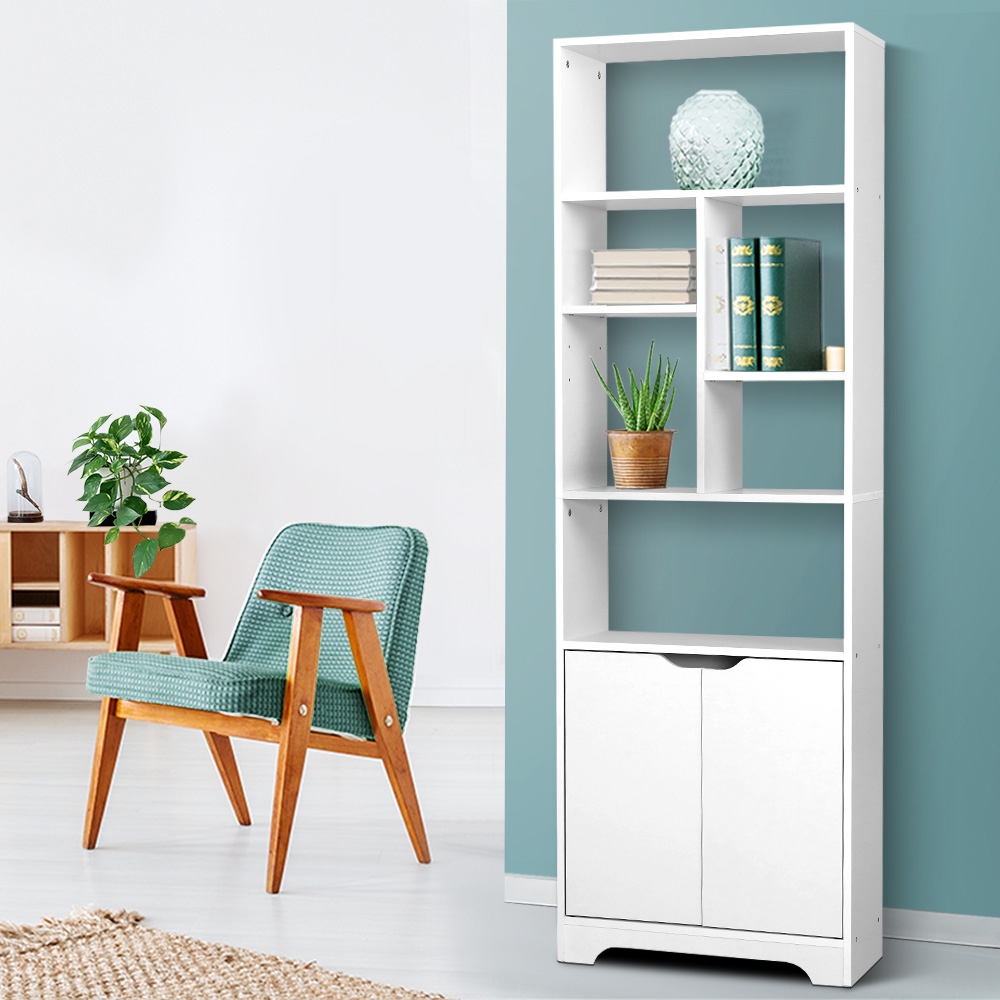Artiss Gina Bookshelf with Cabinet White