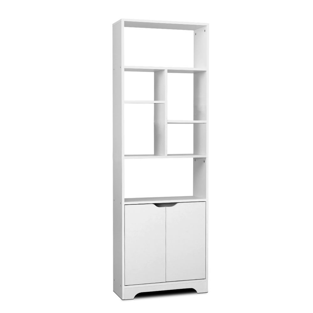 Artiss Gina Bookshelf with Cabinet White view 3