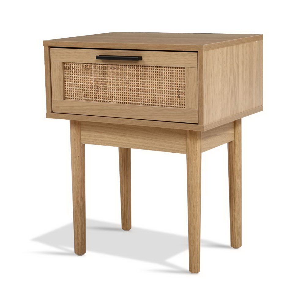 Artiss Rattan Bedside Tables with Drawers view 3