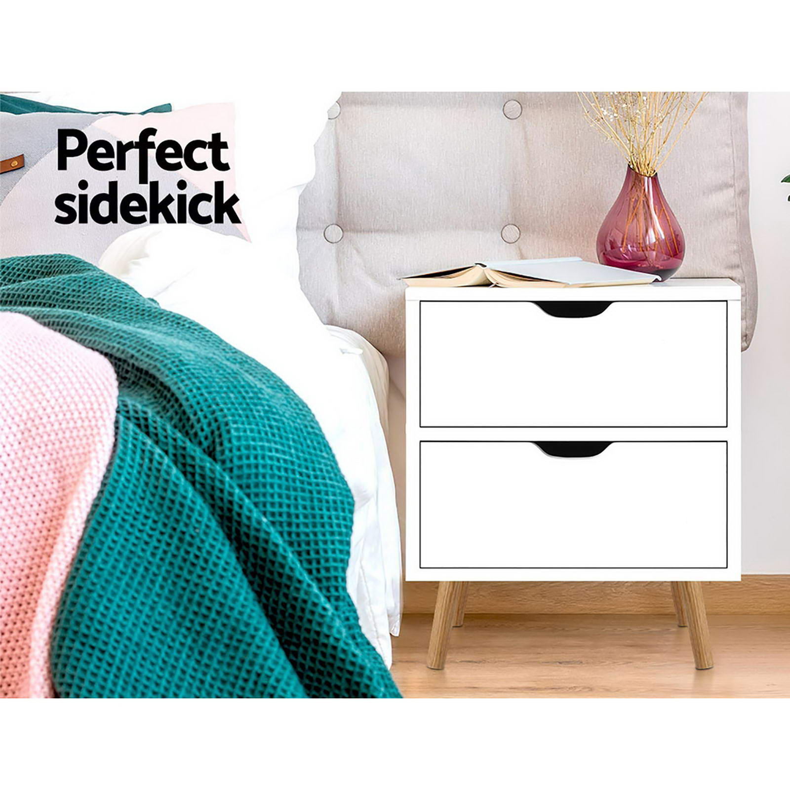 Artiss BODEN Bedside Table, Single or Pair view 4