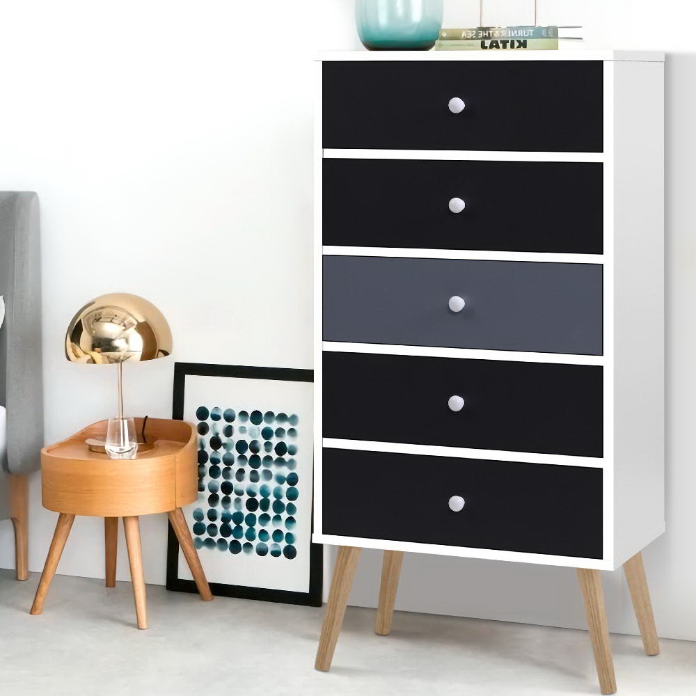 Artiss BONDS 5 Chest of Drawers, White