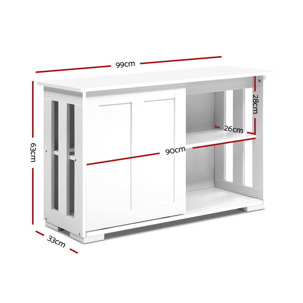Artiss Sera Buffet Sideboard with Sliding Doors White view 3