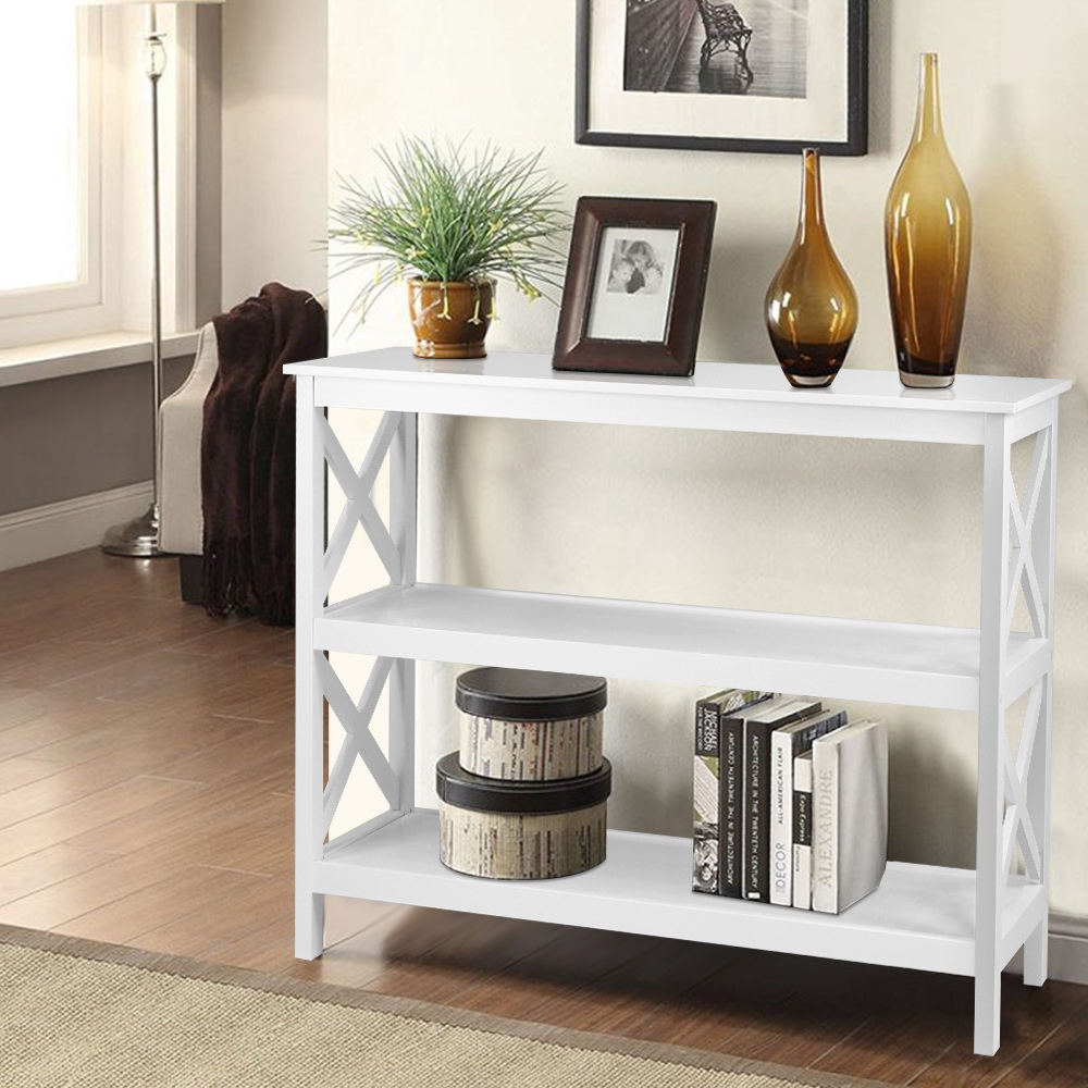 Artiss Polly White 3-Tier Console Table