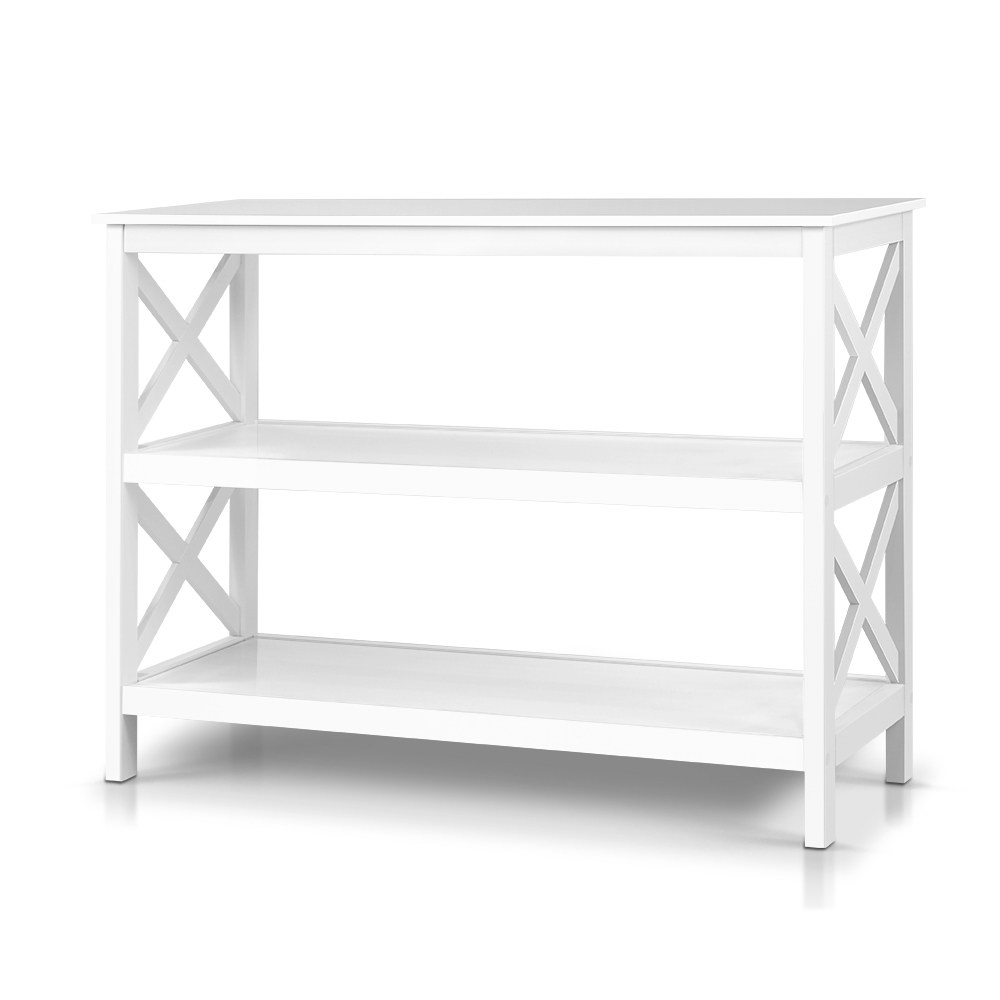 Artiss Polly White 3-Tier Console Table view 3