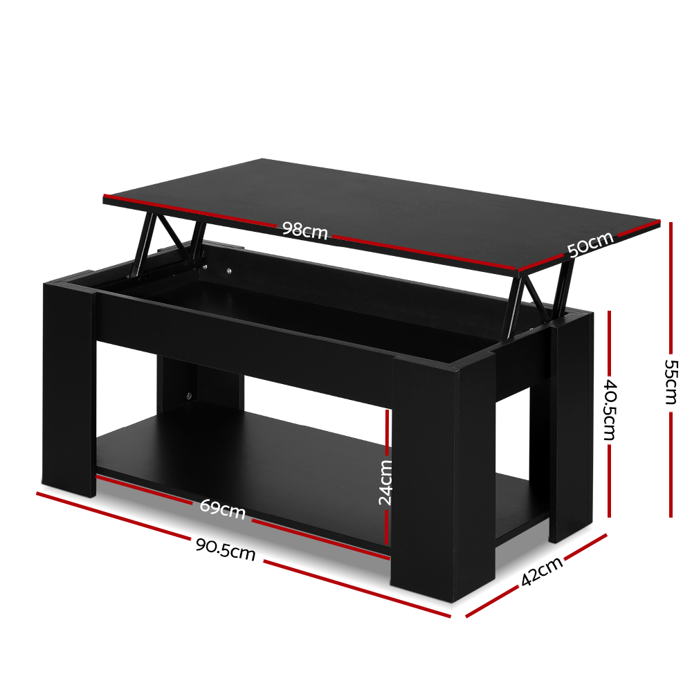 Artiss Lift-Top Coffee Table with Storage view 2