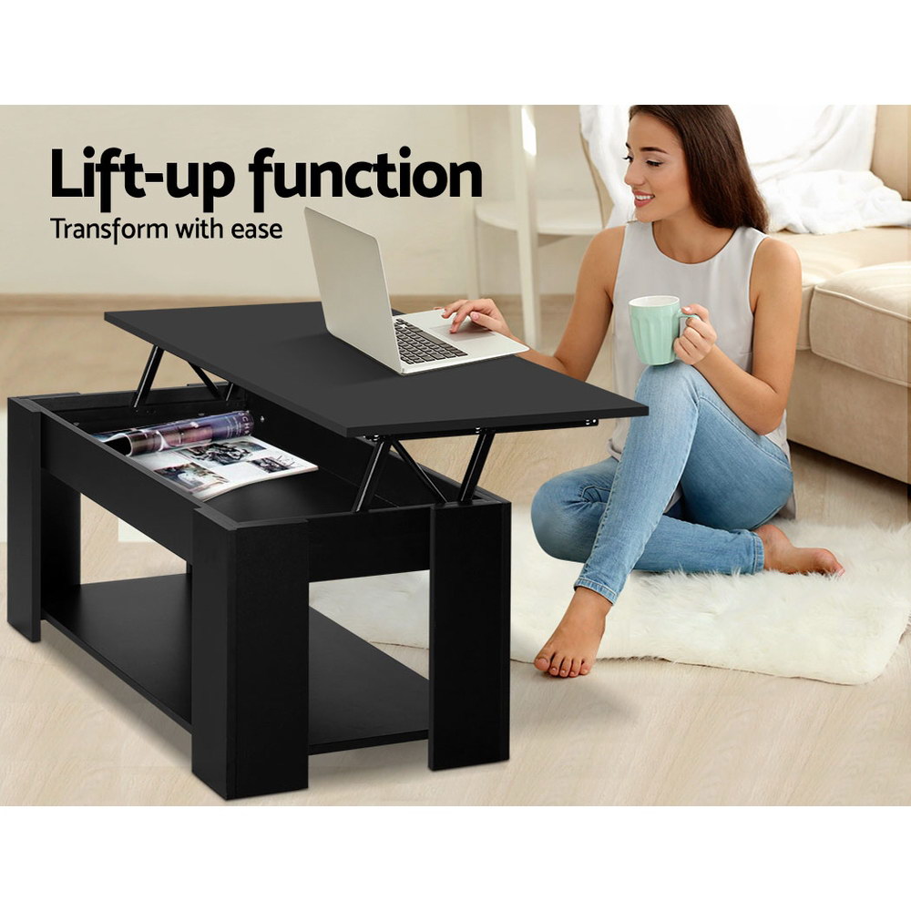 Artiss Lift-Top Coffee Table with Storage view 4