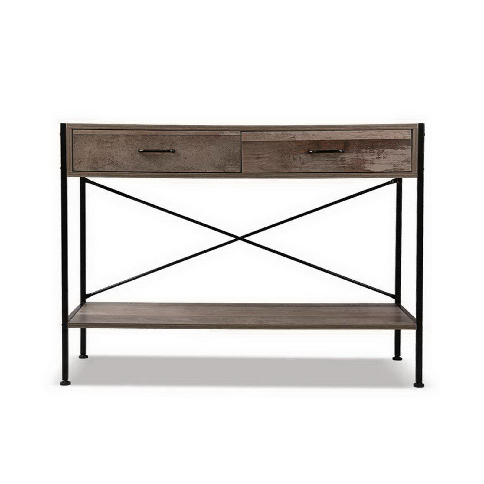 Artiss Marconi Console Table, 2 Drawers, Walnut view 3