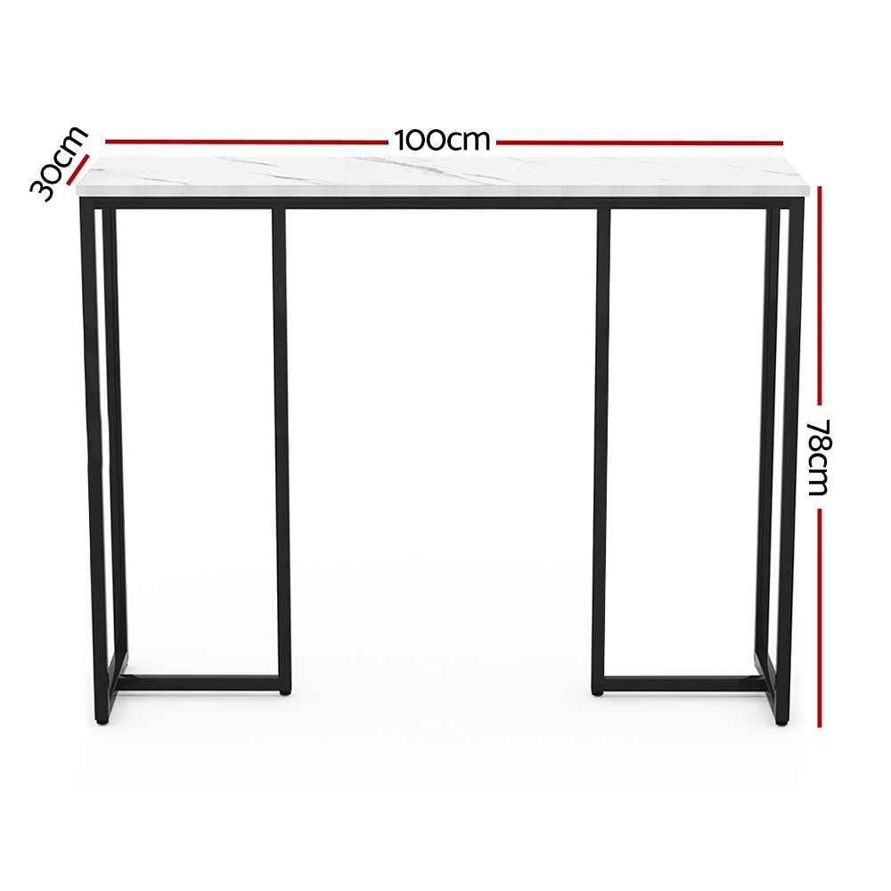 Artiss Frenisha Console Table Marble Effect view 4