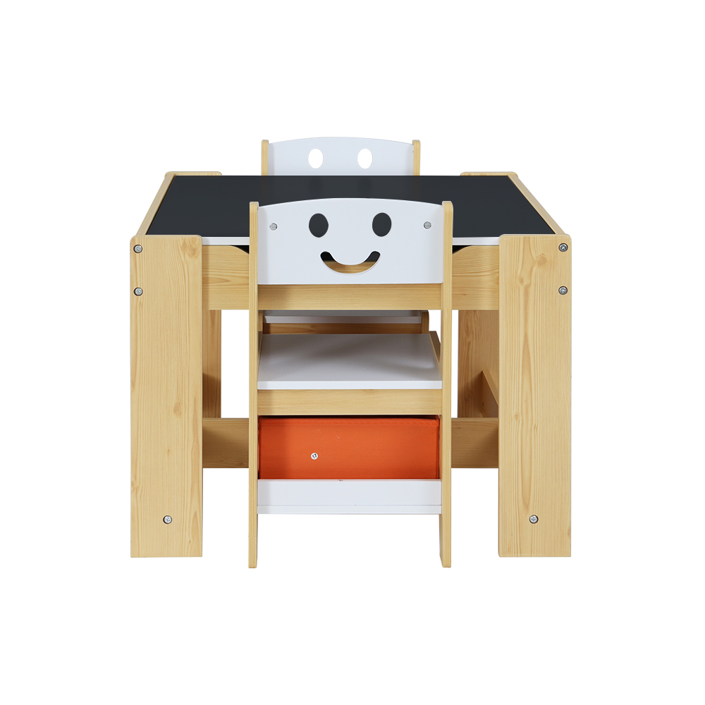 Keezi 3-Piece Kids Table and Chairs Set with Storage Box view 3