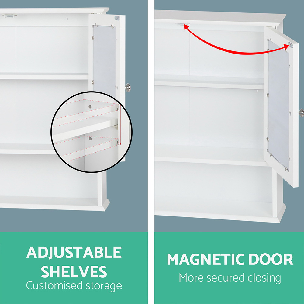 Artiss Bathroom Mirror Cabinet Storage Cupboard view 4