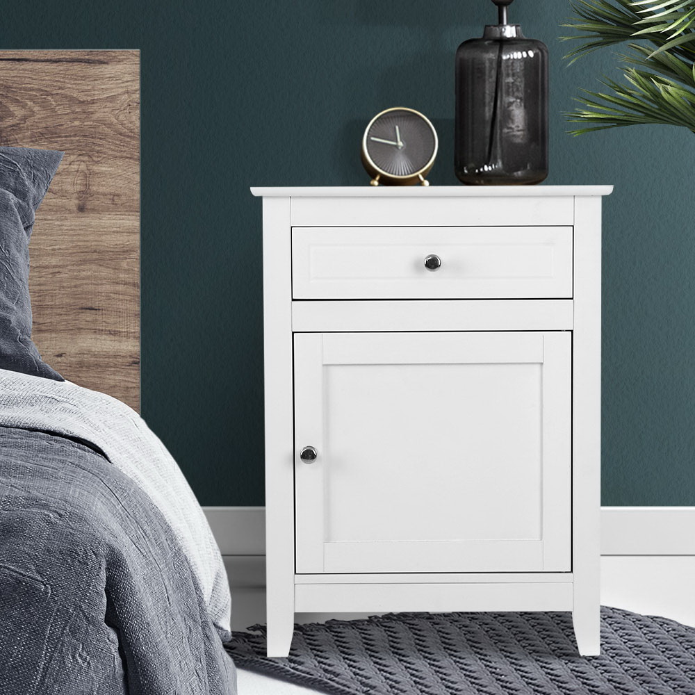 Artiss Gustav Bedside Tables Drawers White