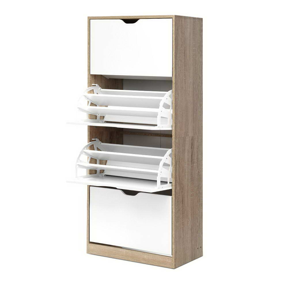 Artiss Elen Shoe Rack Cabinet 60 Pairs White view 3