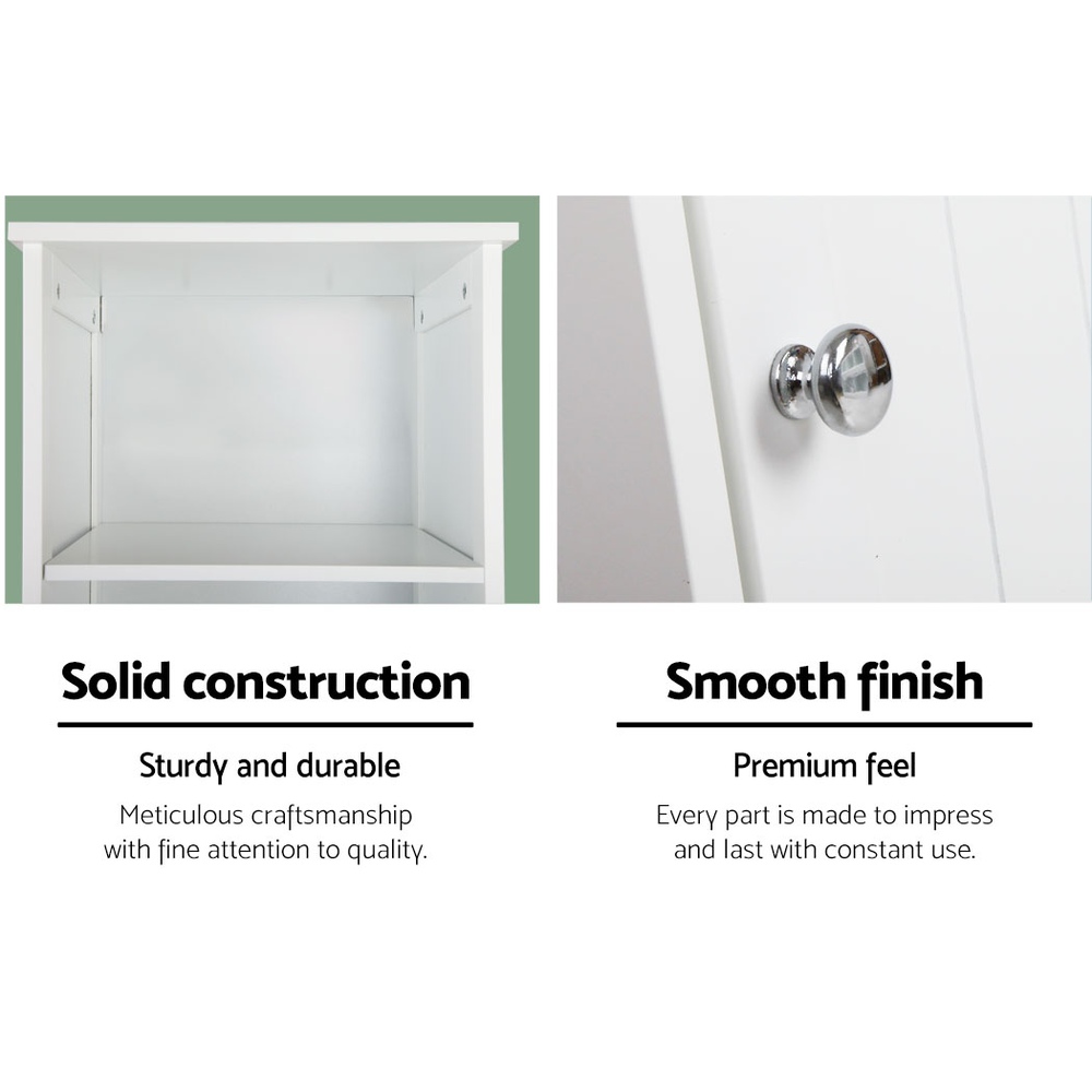 Artiss Tall Bathroom Cabinet Storage 160cm White view 5