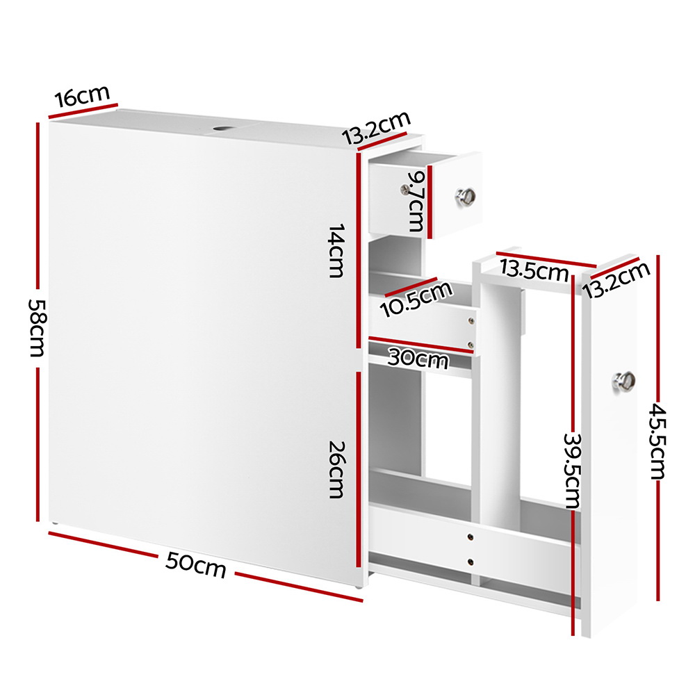 Artiss Bathroom Storage Cabinet Tissue Holder view 2