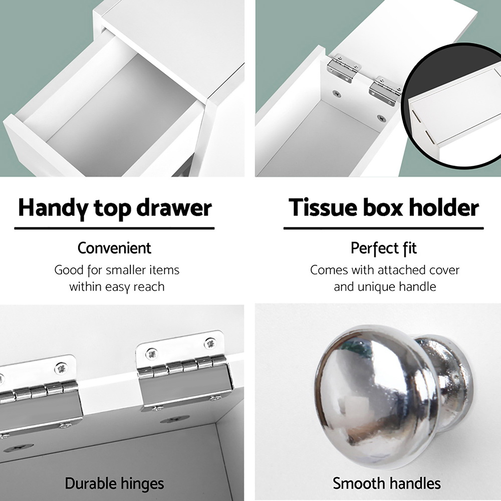 Artiss Bathroom Storage Cabinet Tissue Holder view 4