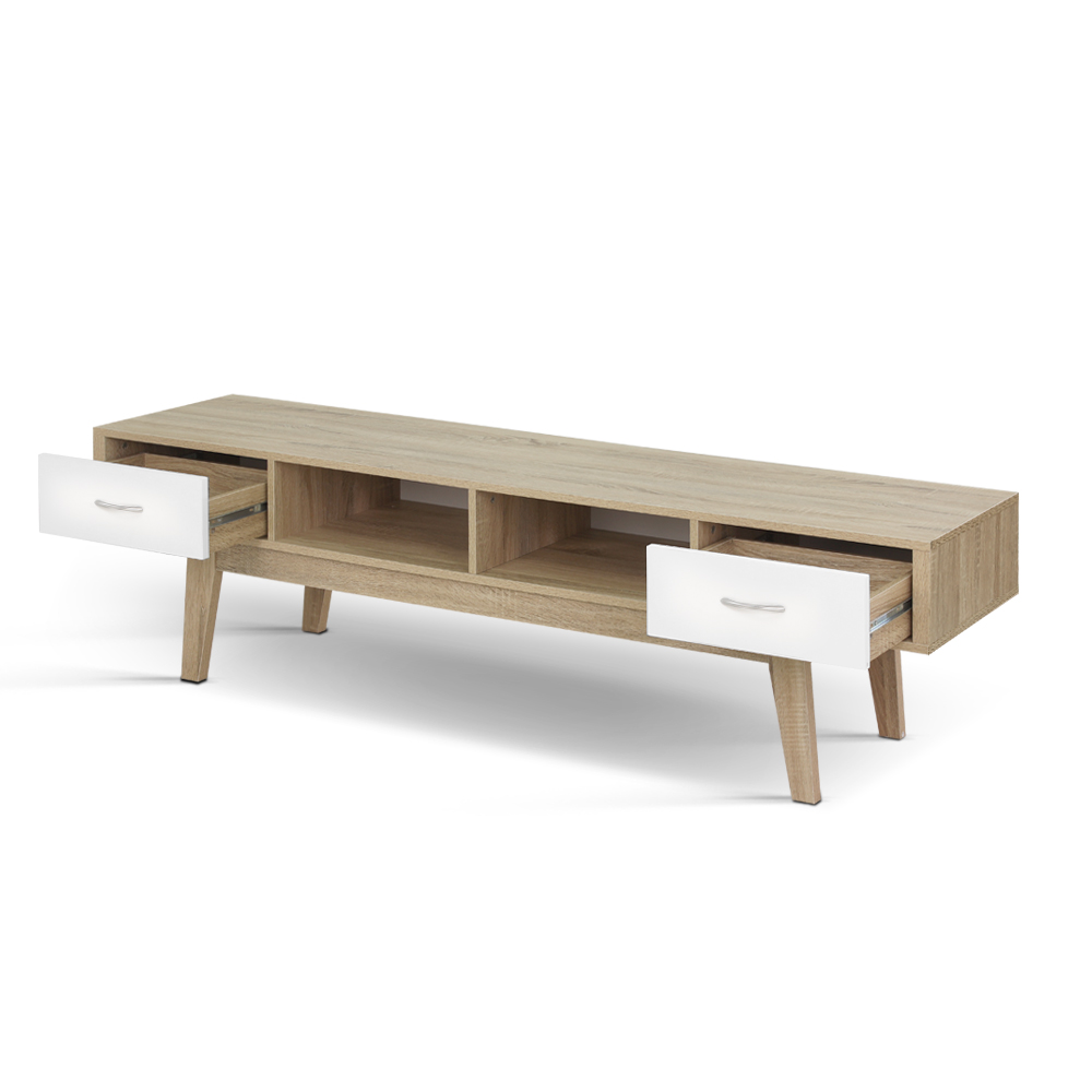 Artiss Gary TV Cabinet Entertainment Unit 180cm Oak White view 3