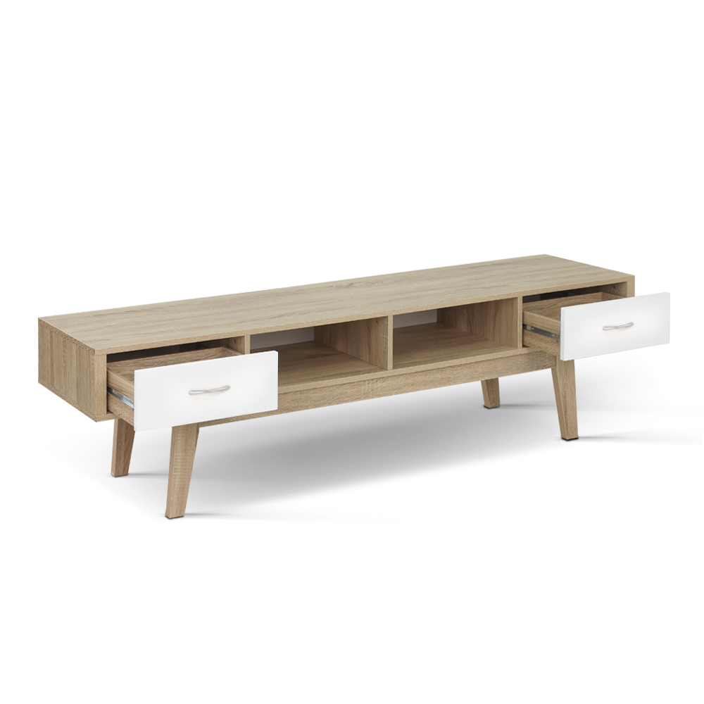 Artiss Gary TV Cabinet Entertainment Unit 180cm Oak White view 5