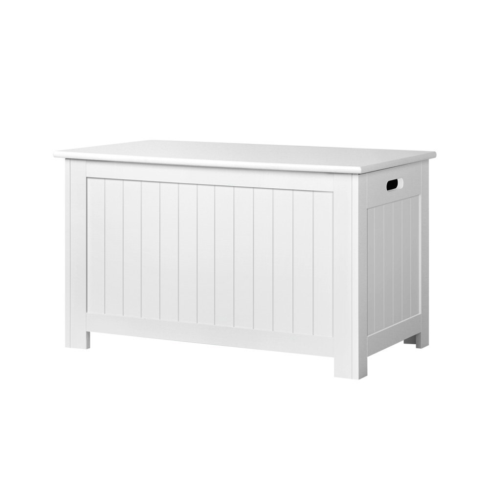 Keezi Eco-Friendly Toy Box Chest Blanket Storage White